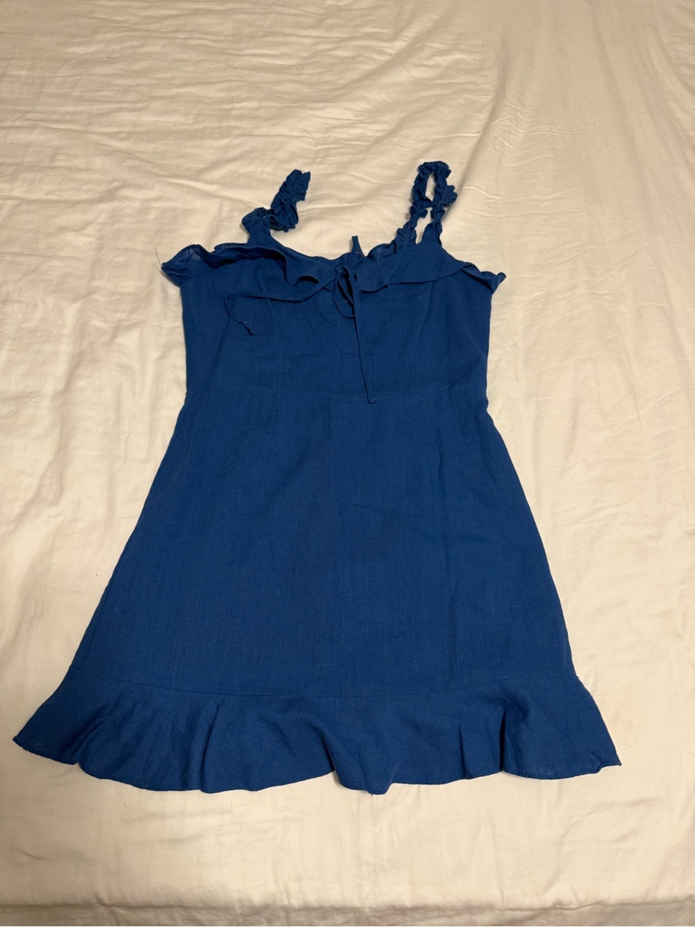 Lulu's Royal Blue Ruffle-Trim Sundress